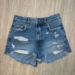 Zara Size 2 Distressed Denim Women's Shorts